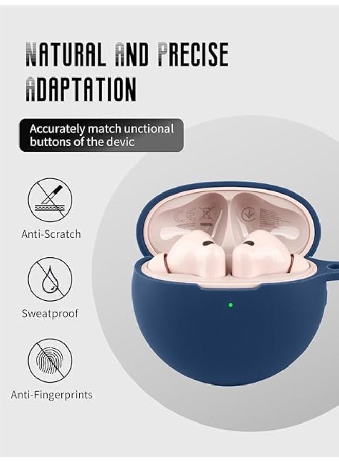 لحافظة Huawei FreeBuds 7i حافظة واقية من السيليكون لحافظة Huawei FreeBuds 7i مع سلسلة مفاتيح كارابينر مضادة للضياع - Image 3